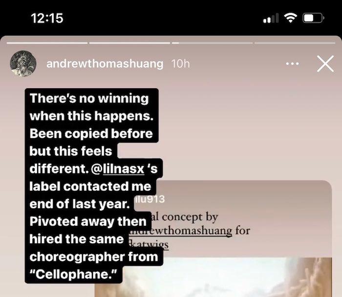 Andrew Thomas Huang cries foul over Lil Nas X's Montero video